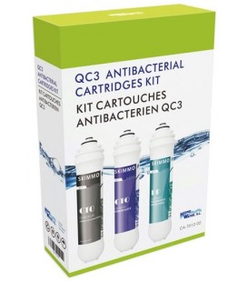 Kit 3 cartuchos QC3 antibacterias